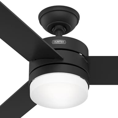Hunter Fan 54 Inch Black Outdoor/Indoor Ceiling fan with Light and Remote for Porch, Living Room, Office, Kitchen (Renewed) - Image 6