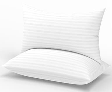 Favocama Bed Pillows Queen Size Set of 2 Hotel Collection Bed Pillow for Sleeping Queen Pillows 2 Pack for Back, Stomach or Side Sleepers Soft and Supportive Washable Pillows for Bedroom - Image 1