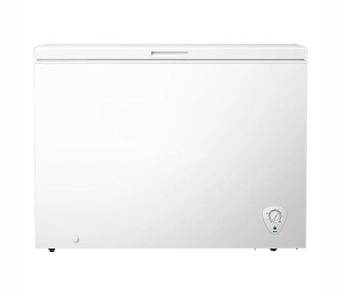 Deep Freezer 10.0 Cu Ft Chest Freezer with 7 Adjustable Thermostat Control and Removable Wire Basket for Office Bar or Home Kitchen Compact Freezers white - Image 1