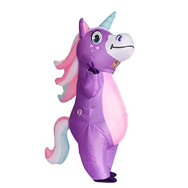 Spooktacular Creations Halloween Inflatable Costume, Full Body Unicorn Blow Up Costume for Adults Dress Up Holiday Themed Cosplay Parties(Purple) - Image 2