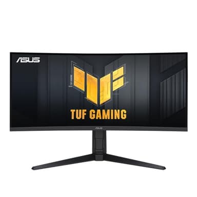 ASUS TUF 34 Inch Curved Gaming Monitor - WQHD (3440x1440), 165Hz, 1ms, Extreme Low Motion Blur, FreeSync Premium, Eye Care, Height Adjustable, DisplayHDR 400, DisplayPort, HDMI, USB - VG34VQL1B - Image 1