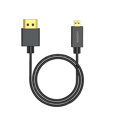 SkyeySnail 0.5m / 1.6ft 4K HDMI Cable 48Gbps, Type A to D, Micro HDMI, Ultra Thin, Hyper Super Flexible Slim Cord, HDMI 2.0 Diameter<3.6mm, eARC, for PS5, Xbox, NS, GH5S, TV, Camera - Image 1