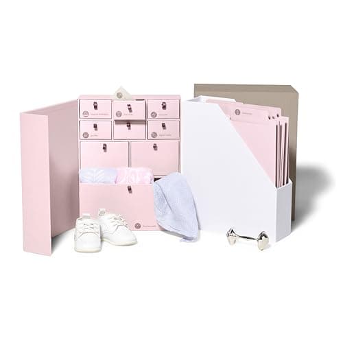 Savor | The Original Deluxe Baby Keepsake Box | Fabric Bound Acid-Free Gender-Neutral Minimalist Newborn Keepsake and Memory Organizer with Labels | for Pregnancy, Mother’s Day, Baby Shower, New Baby - Image 1