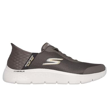 Skechers Men's Go Walk Flex Hands Free Slip-Ins Sneaker, Brown, 10.5 Wide - Image 4
