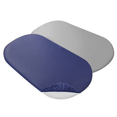 Bassinet Sheets for Baby Boy Girl 2 Pack Bassinet Sheet Set Universal Soft Cradle Sheets Fit for Oval Rectangle and Hourglass Bassinet Mattress, Bassinet Sheets, Grey&Navy - Image 4