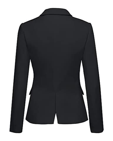 LookbookStore Women Blazers for Work Casual Notched Lapel Button Work Black Blazer Jacket 2025 Women Blazer Suits for Professional Office Size Small Size 4 6 - Image 2