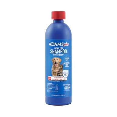 ADAMS Plus Flea & Tick Shampoo with Precor IGR for Cats, Kittens, Dogs & Puppies Over 12 Weeks of Age, Sensitive Skin Flea Treatment, Kills Adult Fleas, Flea Eggs, Ticks, and Lice, 12 Ounces - Image 1
