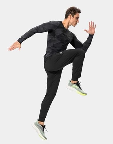 G Gradual Men's Sweatpants with Zipper Pockets Athletic Pants Traning Track Pants Joggers for Men Soccer, Running, Workout(Black,L) - Image 5