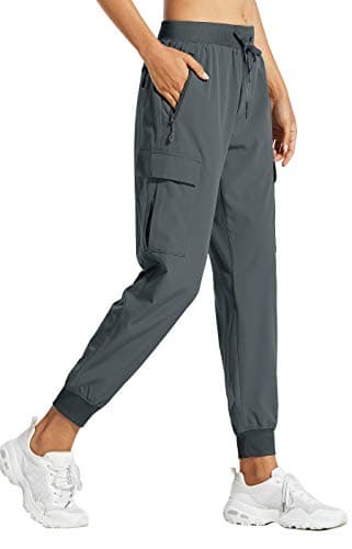 Libin Women's Cargo Joggers Lightweight Quick Dry Hiking Pants Athletic Lounge Casual Travel, Steel Gray XL - Image 1