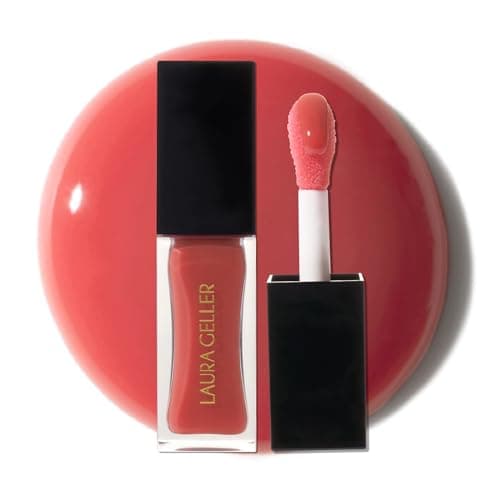 LAURA GELLER NEW YORK Fine Shine Glossy Lip Oil, Rose Garden - Hydrating Squalane - Pink Lip Gloss - Image 1