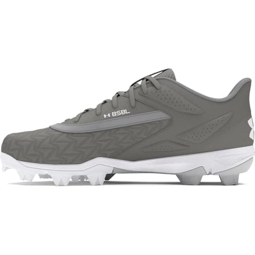 Under Armour Men's Leadoff Low RM 3.0 Baseball Cleat, (101) Baseball Gray/Baseball Gray/White, 7, US - Image 1