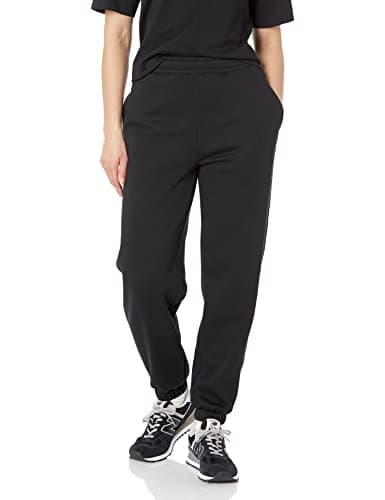 Amazon Essentials Women's Relaxed High Waist Joggers (Available in Plus Size), Black, Large - Image 1