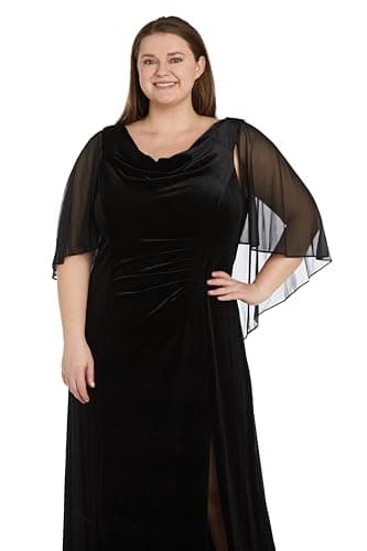 R&M Richards Women's Petite Evening Grace Gown, Black - Image 5