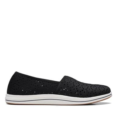 Clarks Women's Breeze Emily Loafer, Black Synthetic, 9.5 Wide - Image 2
