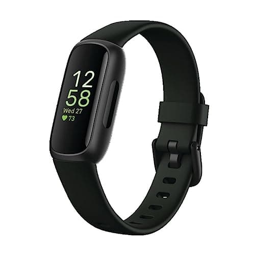 Fitbit Inspire 3 Health &-Fitness-Tracker with Stress Management, Workout Intensity, Sleep Tracking, 24/7 Heart Rate and more, Midnight Zen/Black One Size (S & L Bands Included) - Image 1