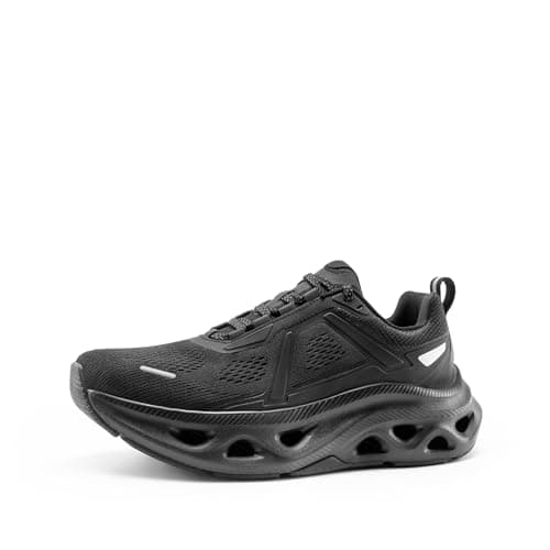 NORTIV 8 Men's Comfortable Walking Shoes MovePropel Athletic Breathable Gym Workout Tennis Jogging Cross Training Non Slip Fashion Running Sneakers,Size 11,All Black,SNWS247M - Image 1