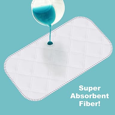 Sunny zzzZZ 6 Pack Baby Waterproof Changing Pad Liners - Quilted Thicker Ultra Soft Changing Table Cover Liners - Durable & Easy to Clean - White - 23" x 11" - Image 6
