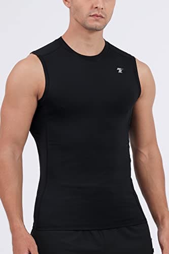 TELALEO 5 Pack Men's Athletic Compression Shirts Sleeveless Workout Tank Top Sports Base Layer Running Basketball XL - Image 6