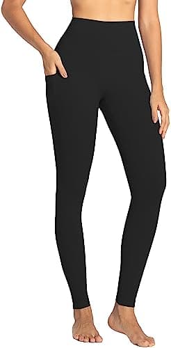 Sunzel Sunzfly Leggings for Women, High Waisted Yoga Pants, Squat Proof, Buttery Soft for Workout, 28" Leggings with Pockets (Large, Black) - Image 2