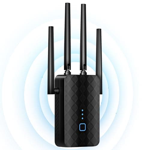 WiFi Extender Signal Booster for Home, Dual Band 5.8GHz&2.4GHz, Covers Up to 10000 Sq.ft, WiFi Repeater 1.2Gbps WiFi Booster with Ethernet Port, Made for USA