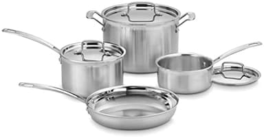 Cuisinart MCP-7NP1 Multiclad Pro Triple Ply 7-Piece Cookware Set Skillet - Image 1