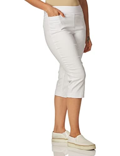 Briggs New York Womens Pull On Capri Pocket Casual Pants, White, 16 US - Image 1