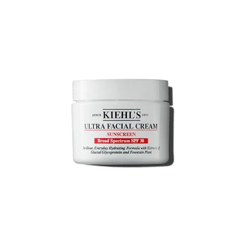 Kiehl's Ultra Facial Cream with SPF 30, Lightweight Daily Moisturizer for All Skin Types, 24-hour Hydration, UV Sunscreen Protection, Non-greasy, Absorbs Quickly, with Glacial Glycoprotein - 1.7 fl oz - Image 1