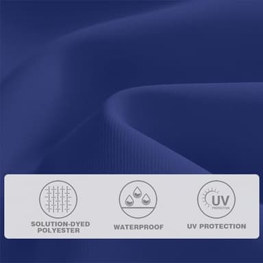 AreShark 9 FT Patio Umbrella for Outdoor, Outdoor Umbrella with Push Button Tilt and Crank, Outdoor Patio Umbrellas with 8 Sturdy Ribs for Market, Garden, Deck, Backyard, Pool (Navy) - Image 3