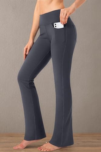 G Gradual Women's Yoga Pants with Pockets Flare Leggings High Waist Yoga Dress Pants Bootcut Casual Work, Grey, 3X-Large - Image 6