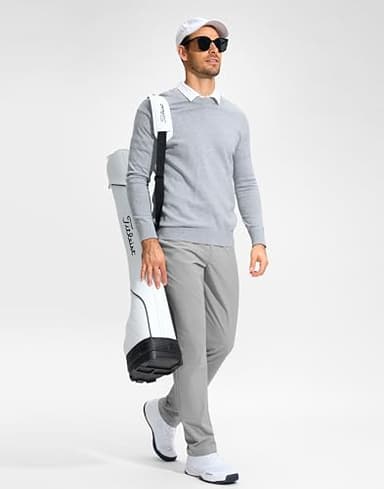 G Gradual Mens Golf Pants Stretch Dress Casual Pants 30"/32"/34" Lightweight Work Travel Slacks for Men with 4 Pockets(Light Grey,L30.W34) - Image 6