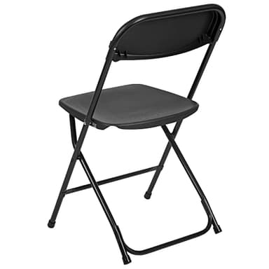 Flash Furniture Hercules Set of 10 Indoor/Outdoor Heavy-Duty Plastic Folding Chairs, Foldable Commercial Stacking Chairs with 650-lb. Static Weight Capacity, Black - Image 11