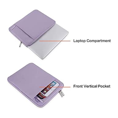 MOSISO Laptop Case 13 inch, 13 inch Laptop Sleeve Compatible with MacBook Air M4 M3 M2 M1 2025-2018 / Pro M2 M1 2025-2016, Polyester Vertical Computer Sleeve Bag with Pocket, Purple - Image 4