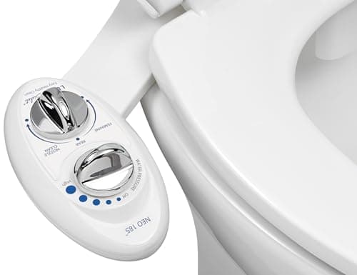 LUXE Bidet NEO 185 - Dual Nozzle, Self-Cleaning, Non-Electric Bidet Attachment for Toilet Seat, Adjustable Water Pressure, Rear & Feminine Wash (White) - Image 1