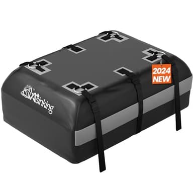 Asinking Car Rooftop Cargo Carrier Bag - 100% Waterproof Heavy Duty Car Roof Luggage Carrier 21 Cubic Feet, Fits All Vehicles with/Without Roof Rack - Easy Install & Triply Reinforced for Secure Use - Image 1