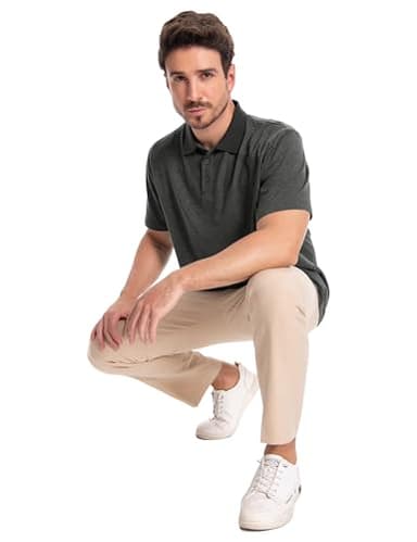 Men's Casual Polo Shirts Short Sleeve Summer Shirts Classic Collared Golf Shirt - Image 5