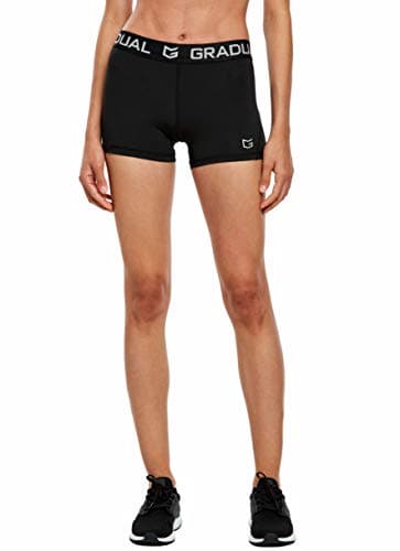 Women's Spandex Compression Volleyball Shorts 3" /7" Workout Pro Shorts for Women (3 Pack:Black/Black/Black, L) - Image 5