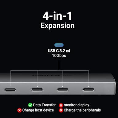 UGREEN USB C Hub 10Gbps, 4 Ports USB 3.2 Data Only Adapter, High Speed Multiport Splitter for MacBook Air/Pro, iMac, iPad Pro, iPhone 15/15 Pro, Galaxy S23, and More - Image 2