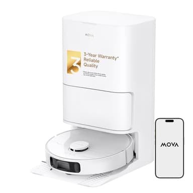 MOVA P10 Ultra Robot Vacuum and Mop 8,300Pa Suction 140°F Hot Water Auto Mop Washing & Drying, Dual Spinning Extenable Clean, 10.5mm Lifting for Carpet, 360°Obstacle Avoidance, App Control - Image 1