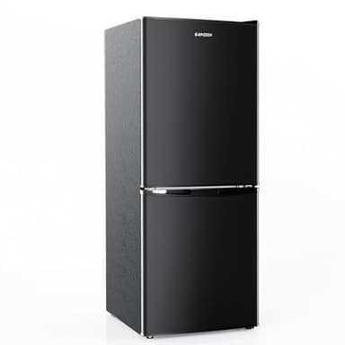 BANGSON 4.0 Cu.Ft Small Refrigerator with Freezer, Small Fridge with Bottom Freezer, for Apartment, Bedroom, Dorm, and Office, Double Door, Black - Image 1