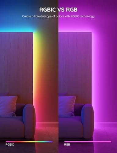 Govee RGBIC LED Strip Lights, Smart LED Lights for Bedroom, Bluetooth LED Lights APP Control, DIY Multiple Colors on One Line, Color Changing LED Strip Lighting Music Sync, Home Decor, 16.4ft - Image 8