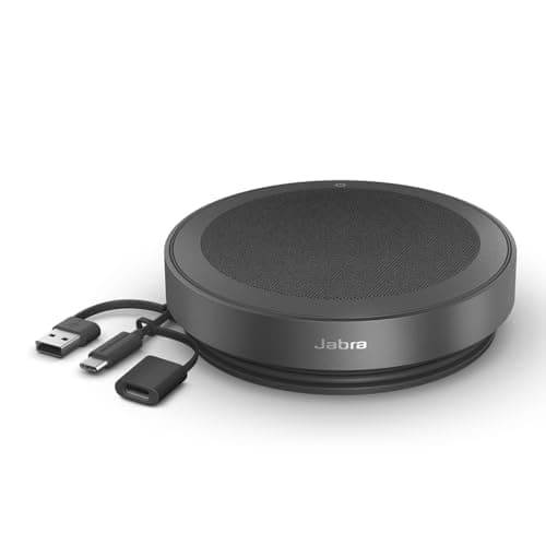 Jabra Speak2 75 (2025 Edition) Wireless Bluetooth Speakerphone - 4 Noise-Cancelling Mics, 65mm Speakers - New Linking Feature - USB-A & USB-C Adapter - Certified for Microsoft Teams - Dark Grey - Image 1