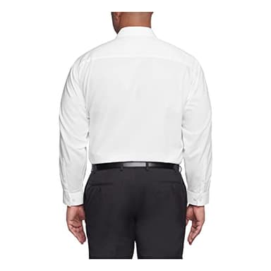Kenneth Cole Unlisted mens Big and Tall Solid Dress Shirt, White, 20 Neck 37 -38 Sleeve US - Image 2