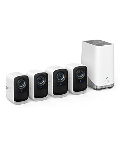 eufy security eufyCam S300(eufyCam 3C)4-Cam Kit, Security Camera Outdoor Wireless, 4K Camera, Expandable Local Storage, Face Recognition AI, Spotlight, Color Night Vision, 2.4GHz Wi-Fi, No Monthly Fee - Image 1