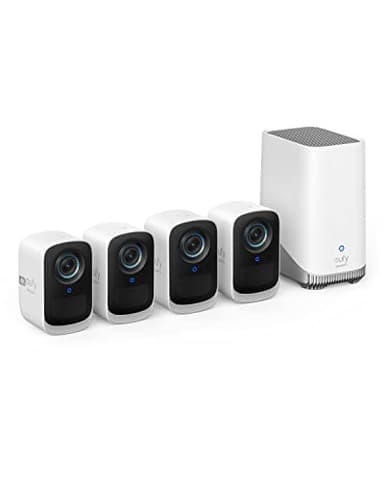 eufy security eufyCam S300(eufyCam 3C)4-Cam Kit, Security Camera Outdoor Wireless, 4K Camera, Expandable Local Storage, Face Recognition AI, Spotlight, Color Night Vision, 2.4GHz Wi-Fi, No Monthly Fee - Image 1