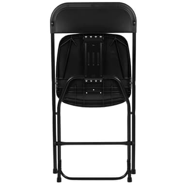 Flash Furniture Hercules Series Plastic Folding Chairs for Parties and Weddings, Stackable Commercial Event Seats with 650-lb. Static Weight Capacity, Set of 4, Black - Image 11