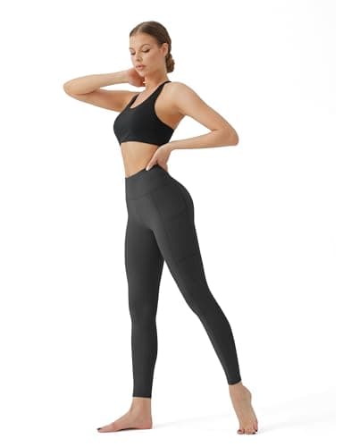 3 Pack Leggings with Pockets for Women,Butt Lift High Waisted Tummy Control Workout Yoga Pants Reg & Plus Size - Image 2