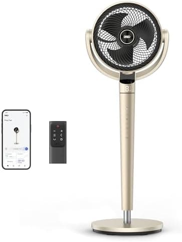 Dreo Pedestal Fan with Smart Control, 43'' Inches, 150°+120° Omni-Directional Oscillating Quiet Fans for Bedroom, 110ft Circulator Fan with DC Motor, 9 Speeds, 6 Modes, 12H Timer, Wi-Fi/Voice/Alexa - Image 3
