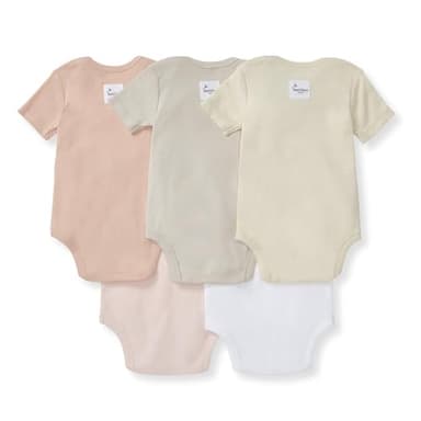 Burt's Bees Baby Organic Cotton Bodysuits – Baby Boy & Girl Short and Long Sleeve One-Pieces, 5-Pack - Image 2