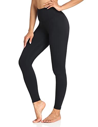 Colorfulkoala Women's Buttery Soft High Waisted Yoga Pants Full-Length Leggings (M, Black) - Image 1