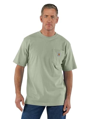 Carhartt Men's Loose Fit Heavyweight Short-Sleeve Pocket T-Shirt, Sage - Image 1